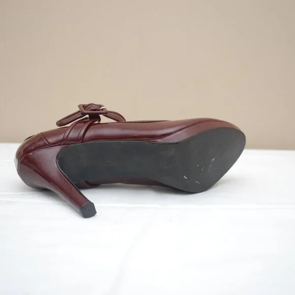 Calvin Klein Burgundy Mary Jane Heels - Picture 9 of 11